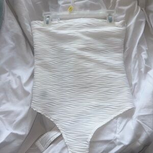 White Tube Top Bodysuit